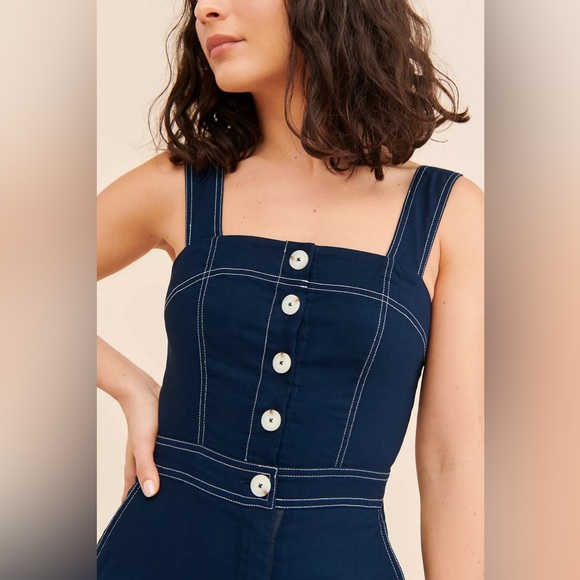 Maeve by Anthropologie The Portside Button-Front Romper size 2 - Picture 4 of 7
